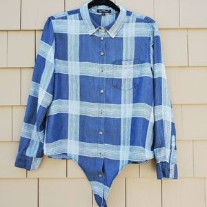 Velvet Heart Navy Plaid Shirt